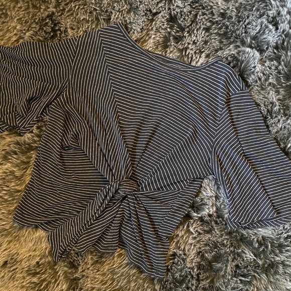 Nordstrom stripe t-shirt w tie! - Picture 3 of 5